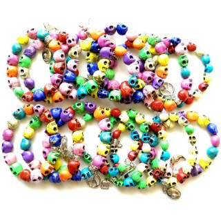 bracelets bead skull stretched fashion